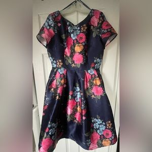 Chi Chi London navy floral dress size 14